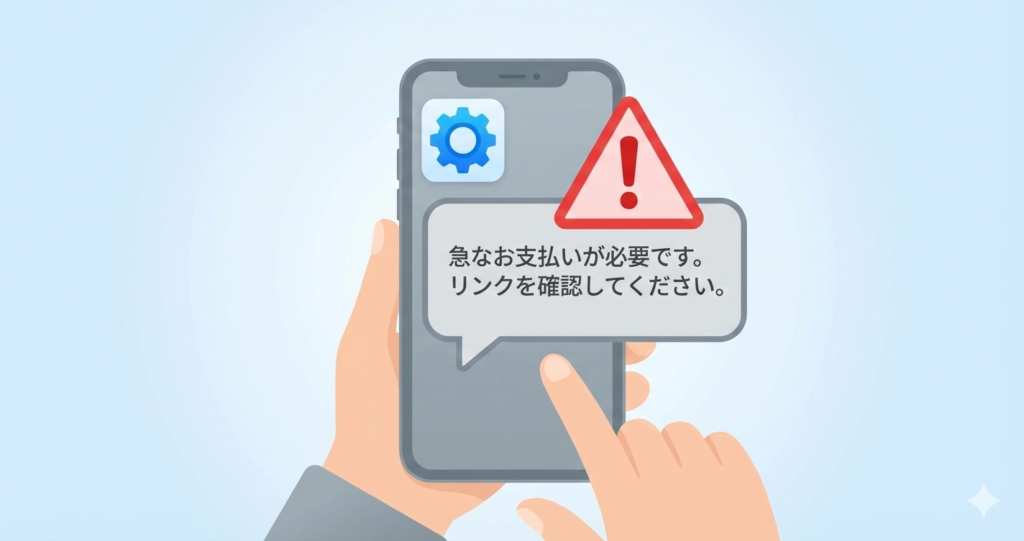 スマホに詐欺メール